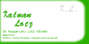 kalman lotz business card